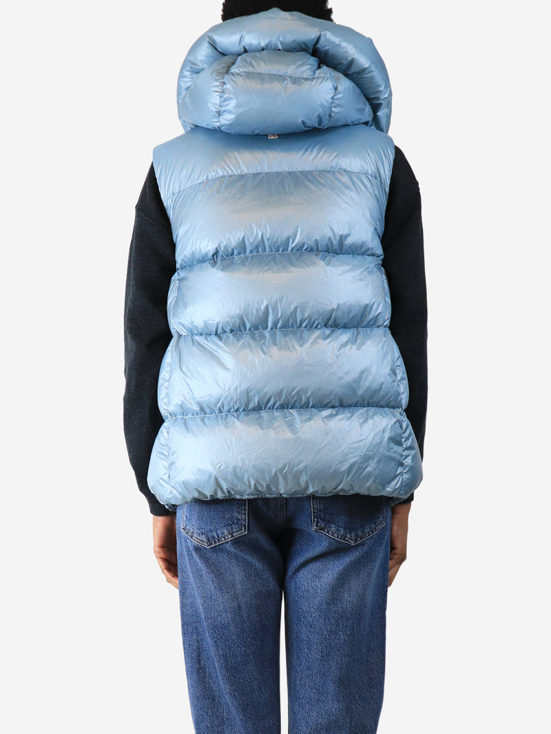 Blue down gilet - size UK 8 Coats & Jackets Moncler 