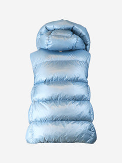 Blue down gilet - size UK 8 Coats & Jackets Moncler 