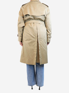 Burberry Neutral belted double-layer trench coat - size