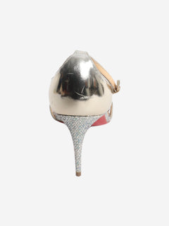 Silver Gwynitta sparkly sandals - size EU 37.5 Heels Christian Louboutin 