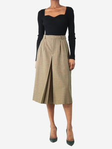 Gucci Brown pleated culottes - size UK 6