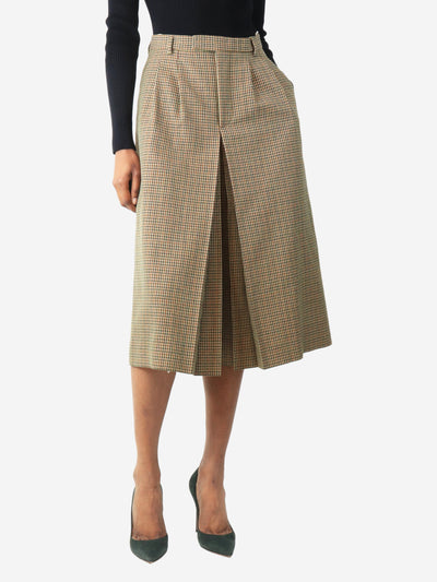 Brown pleated culottes - size UK 6 Trousers Gucci 