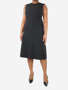 Joseph Joseph Black A-line sleeveless midi dress - size UK 14