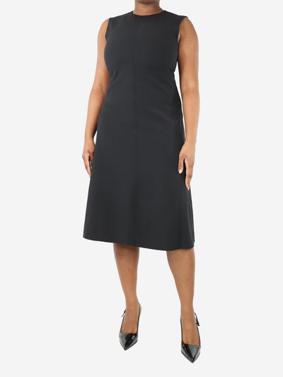 Joseph Black A-line sleeveless midi dress - size UK 14 Dresses Joseph 