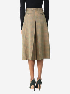 Gucci Brown pleated culottes - size UK 6