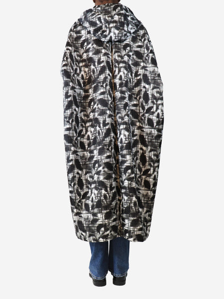 Black and white Re-Nylon printed raincoat - size UK 4 alternate image