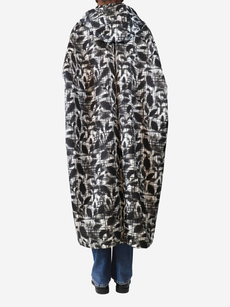 Black and white Re-Nylon printed raincoat - size UK 4 Coats & Jackets Prada 