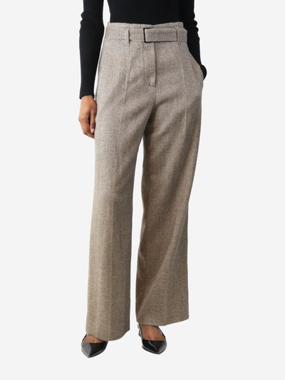 Brown belted tweed trousers - size UK 6 Trousers Brunello Cucinelli 
