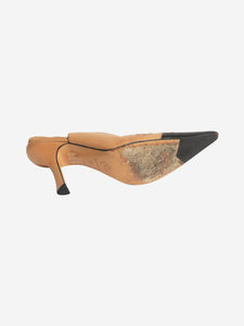 Chanel Chanel Neutral camellia slingback heels - size EU 38 (UK 5)
