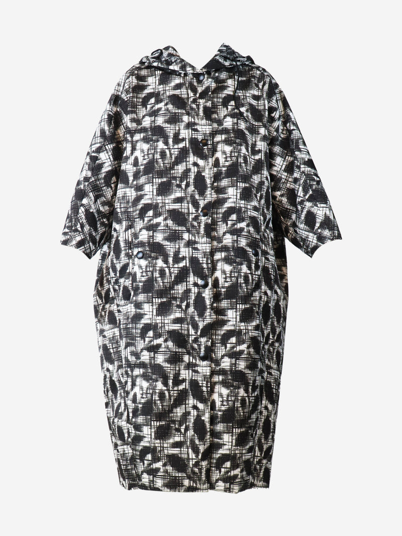 Black and white Re-Nylon printed raincoat - size UK 4 Coats & Jackets Prada 