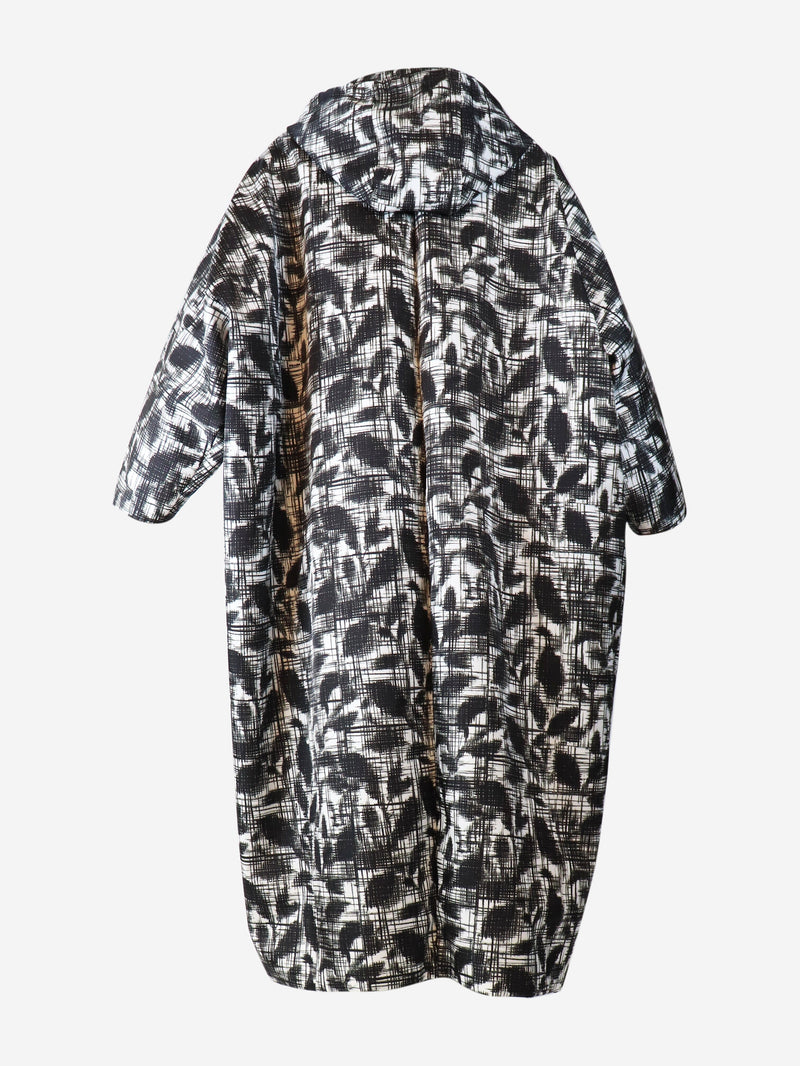 Black and white Re-Nylon printed raincoat - size UK 4 Coats & Jackets Prada 