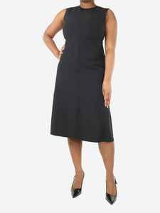 Joseph Joseph Black A-line sleeveless midi dress - size UK 14