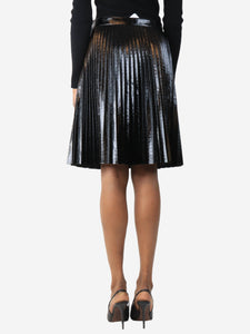 Proenza Schouler Black pleated faux leather skirt - size UK 6