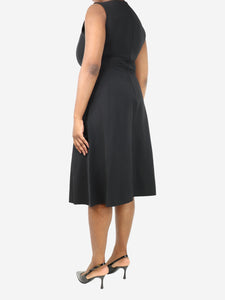 Joseph Joseph Black A-line sleeveless midi dress - size UK 14