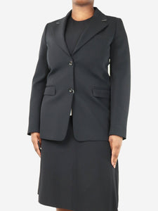 Joseph Joseph Black padded-shoulders Jackie cady blazer - size UK 14