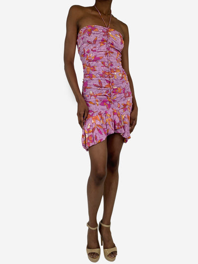 Pink Stacy floral halterneck minidress - size UK 8 Dresses Isabel Marant 