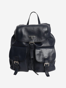 Navy medium leather backpack Backpacks Prada 