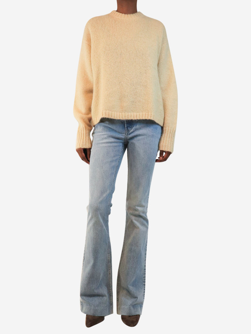 Blue high-waisted denim jeans - size UK 8 Trousers Rebecca Vallance 