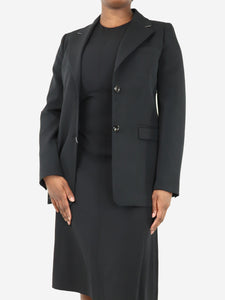 Joseph Joseph Black padded-shoulders Jackie cady blazer - size UK 14