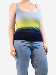 Gabriela Hearst Blue and yellow gradient vest top - size M