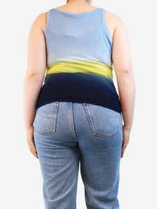 Gabriela Hearst Blue and yellow gradient vest top - size M