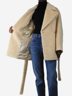Cream Marin alpaca coat - size UK 8 Coats & Jackets Joseph 