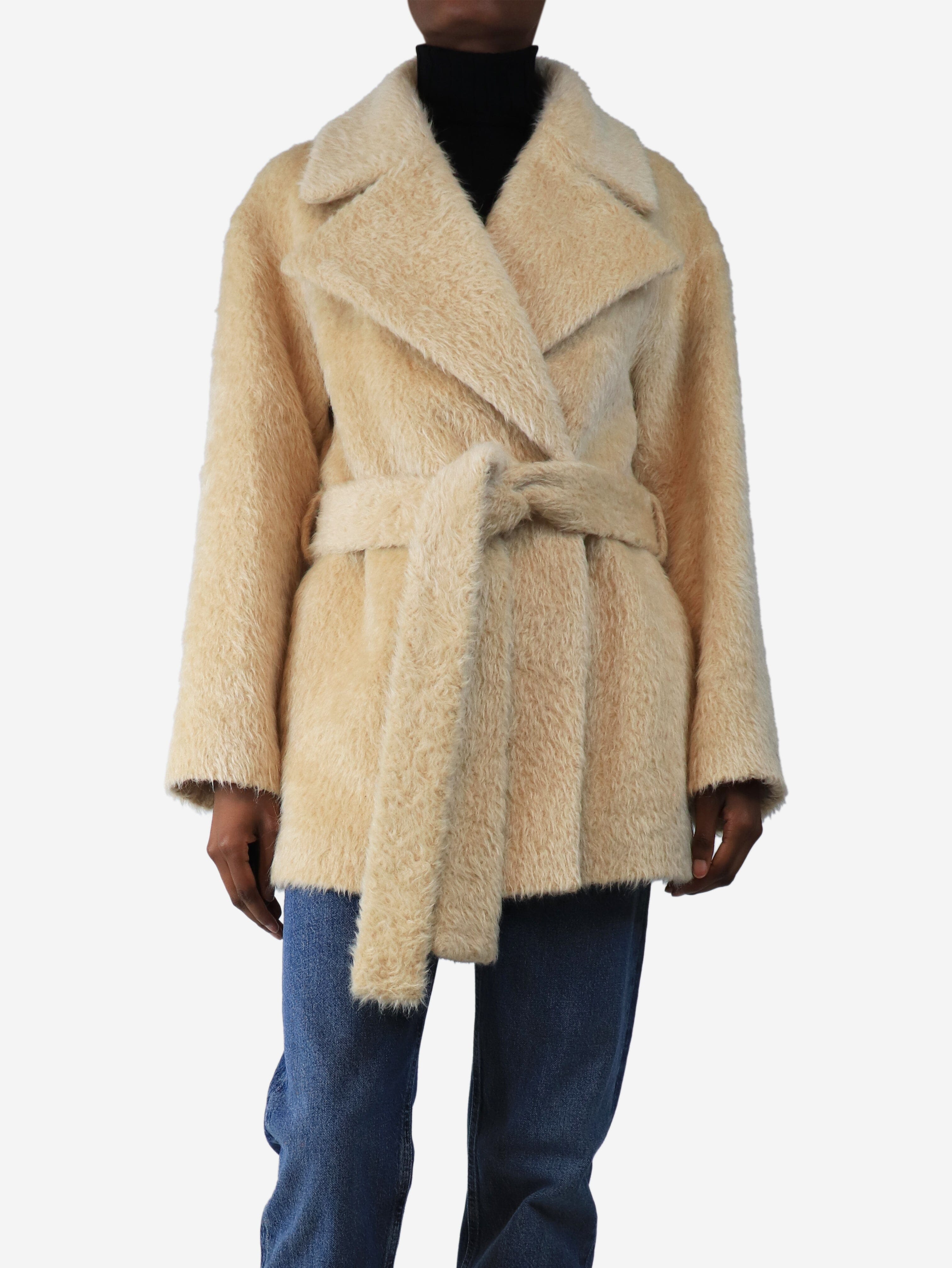 Cream Marin alpaca coat - size UK 8 Coats & Jackets Joseph 