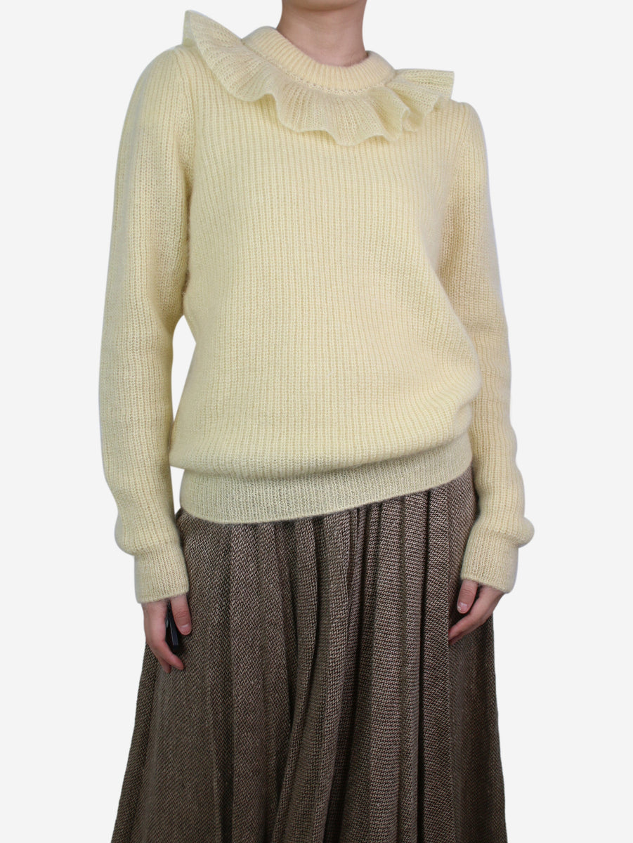 トップス MIUMIU Asymmetry Frilly Knit Long Tops MIUMIU Asymmetry Frilly Knit Long Tops トップス