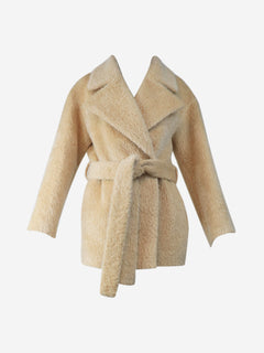 Cream Marin alpaca coat - size UK 8 Coats & Jackets Joseph 