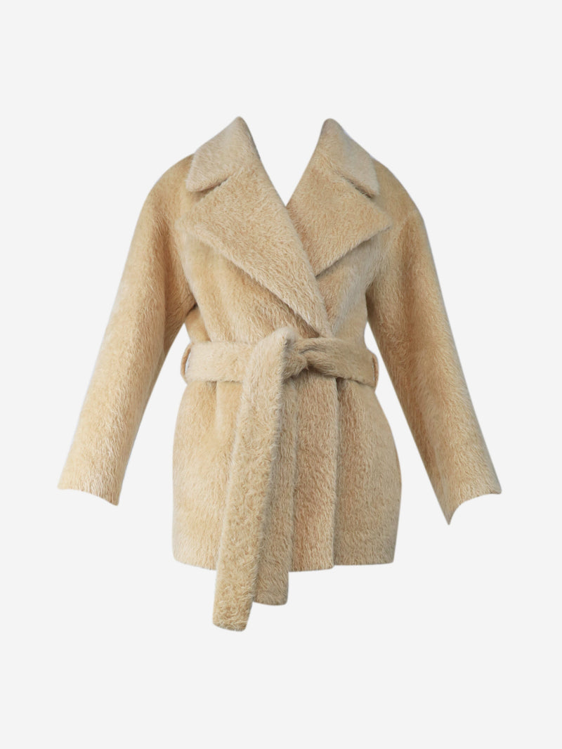 Cream Marin alpaca coat - size UK 8 Coats & Jackets Joseph 