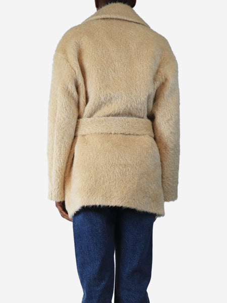 Cream Marin alpaca coat - size UK 8 alternate image