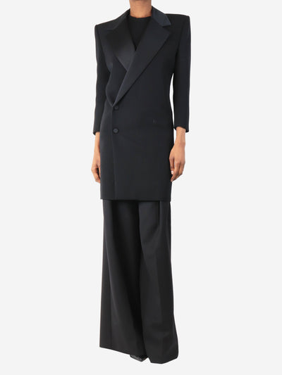 Black tuxedo long jacket - size UK 6 Coats & Jackets Saint Laurent 