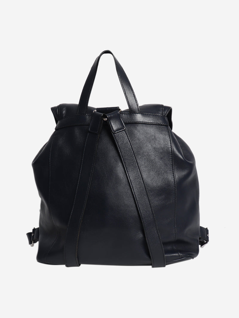 Navy medium leather backpack Backpacks Prada 