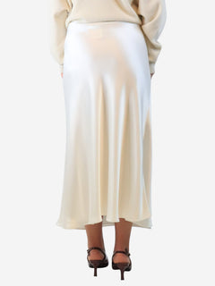 White satin midi skirt - size UK 12 Skirts Galvan London 