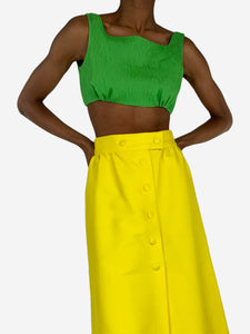 Emilia Wickstead Green sleeveless cropped top - size UK 6