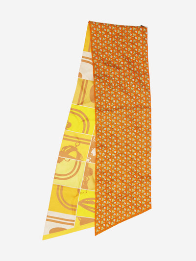 Orange disorder printed twilly - size Accessories Hermes 