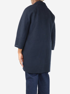 S Max Mara Navy blue wool coat - size UK 16