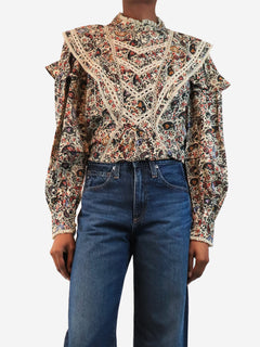 Multicolour floral reign blouse - size UK 8 Tops Isabel Marant Etoile 