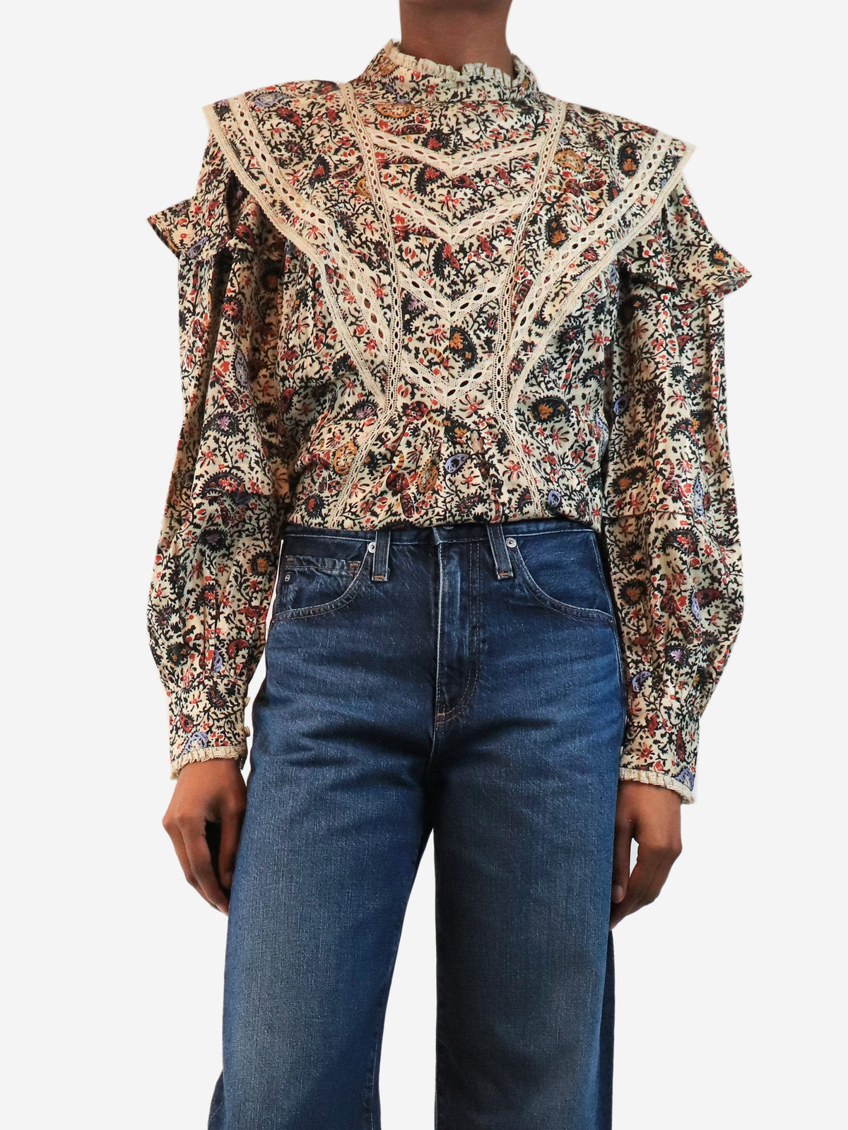 Multicolour floral reign blouse - size UK 8 Tops Isabel Marant Etoile 