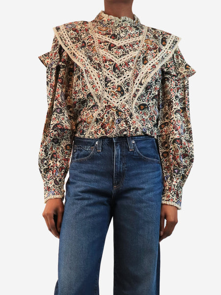 Multicolour floral reign blouse - size UK 8 product image