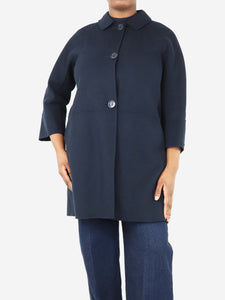 S Max Mara Navy blue wool coat - size UK 16