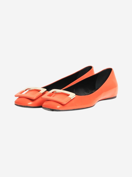 Orange patent leather falts - size EU 37.5 (UK 4.5) alternate image