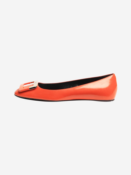 Orange patent leather falts - size EU 37.5 (UK 4.5) product image