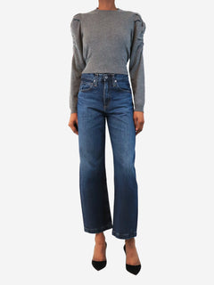 Blue Hattie high-rise barrel jeans - size UK 4 Denim AG 