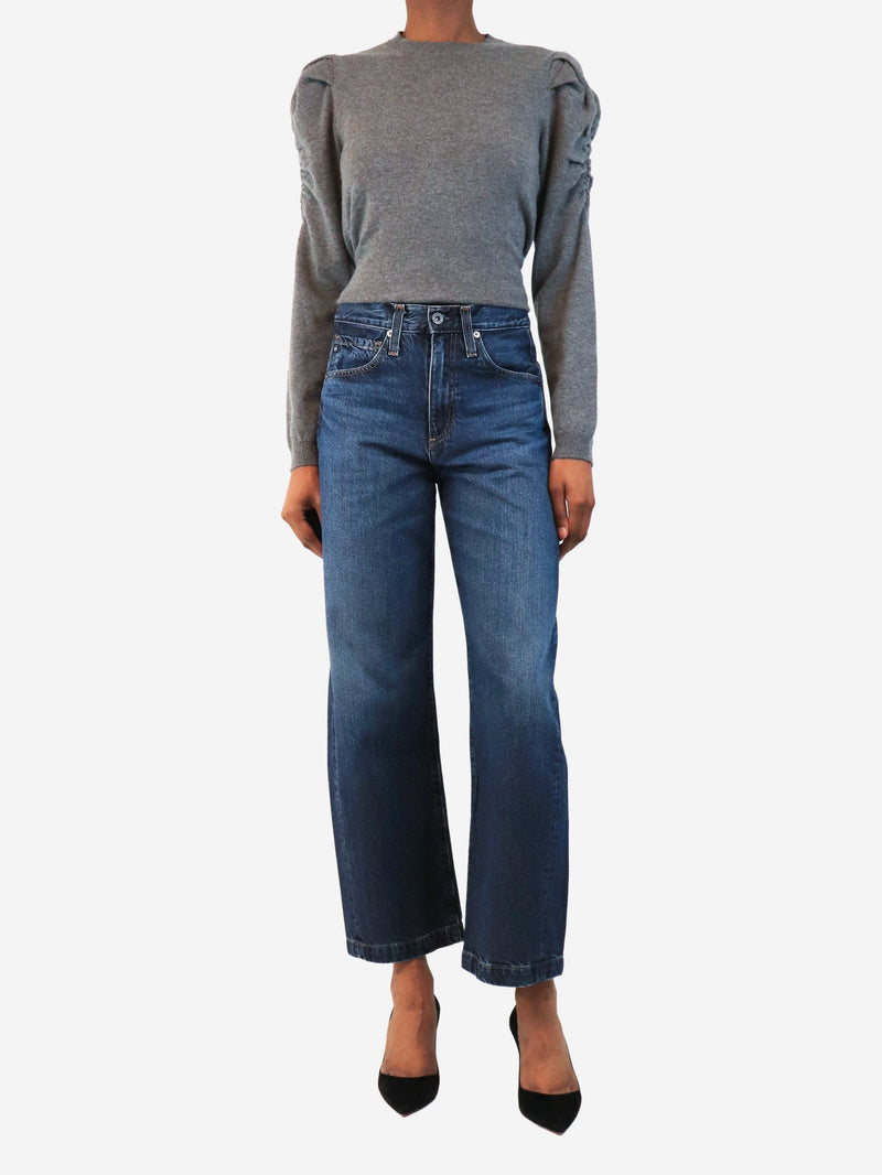 Blue Hattie high-rise barrel jeans - size UK 4 Denim AG 