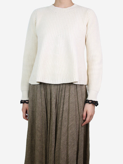Cream ribbed wool-blend jumper - size S Knitwear 3.1 Phillip Lim 