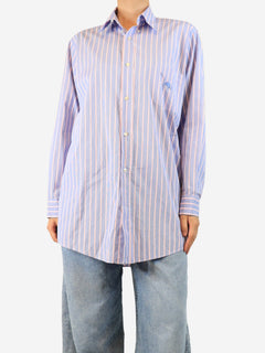 Blue striped shirt - size M