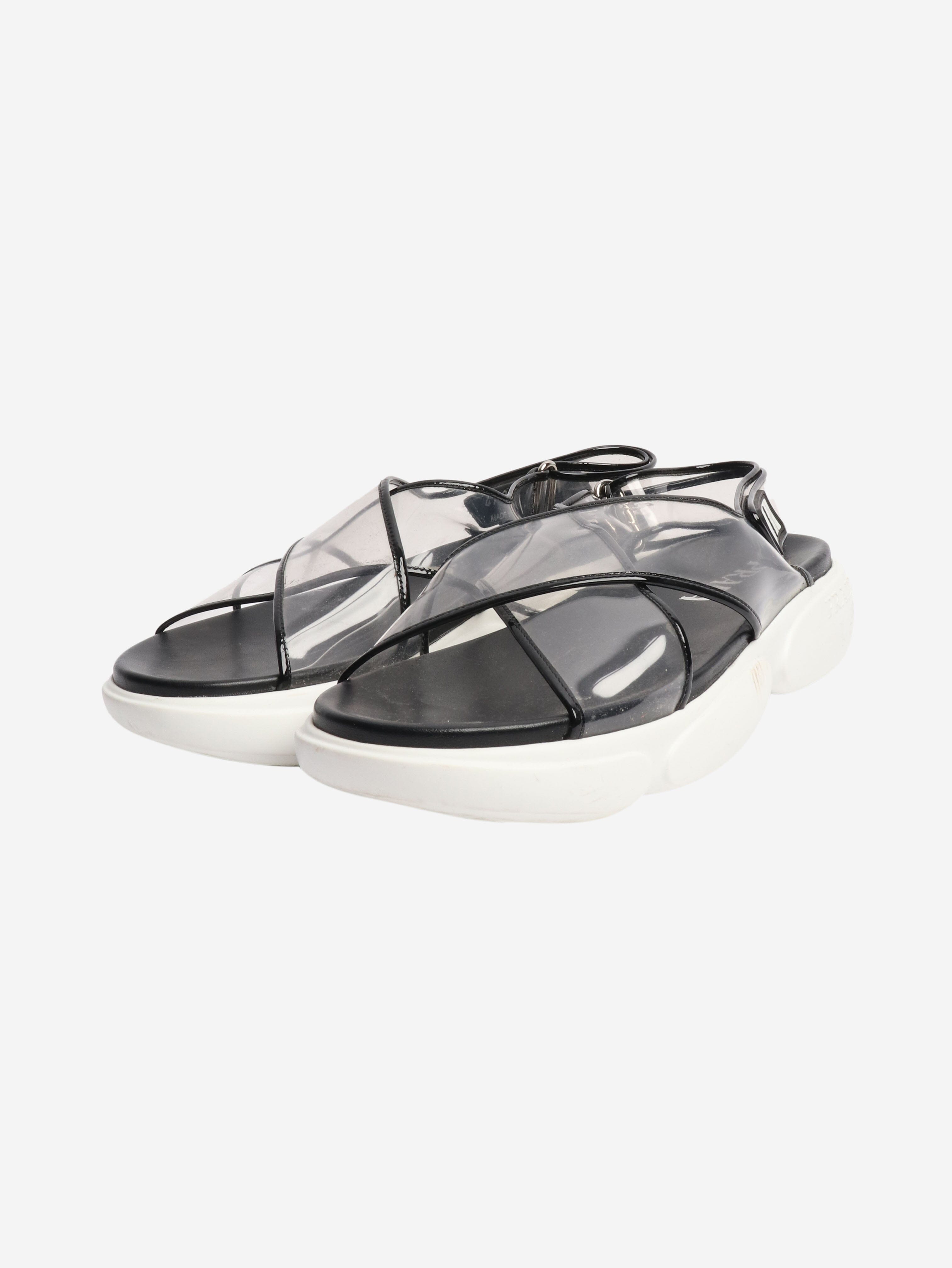 Black Cloudbust sandals - size EU 38.5 Flat Sandals Prada 
