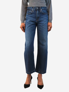 Blue Hattie high-rise barrel jeans - size UK 4 Denim AG 