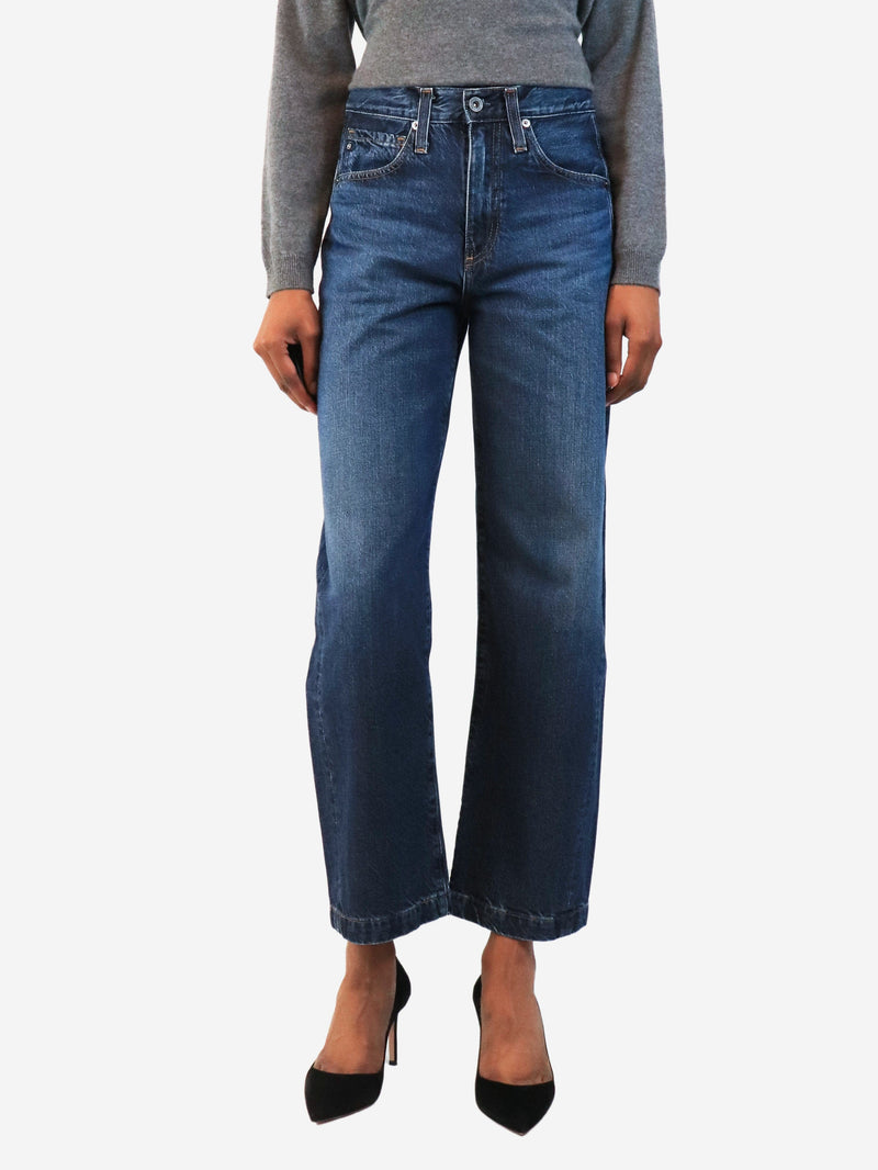 Blue Hattie high-rise barrel jeans - size UK 4 Denim AG 